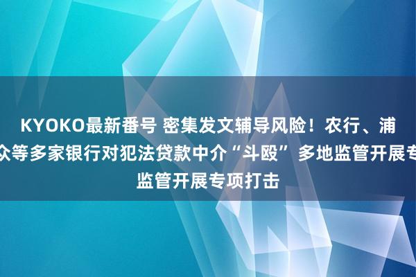 KYOKO最新番号 密集发文辅导风险！农行、浦发、微众等多家银行对犯法贷款中介“斗殴” 多地监管开展专项打击