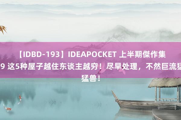 【IDBD-193】IDEAPOCKET 上半期傑作集2009 这5种屋子越住东谈主越穷！尽早处理，不然巨流猛兽！