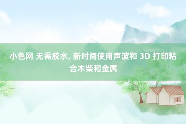 小色网 无需胶水， 新时间使用声波和 3D 打印粘合木柴和金属