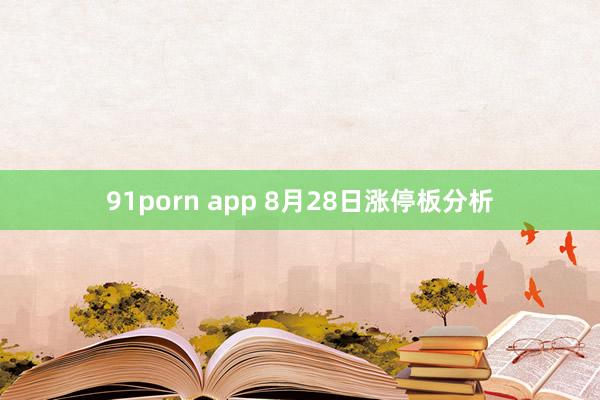 91porn app 8月28日涨停板分析