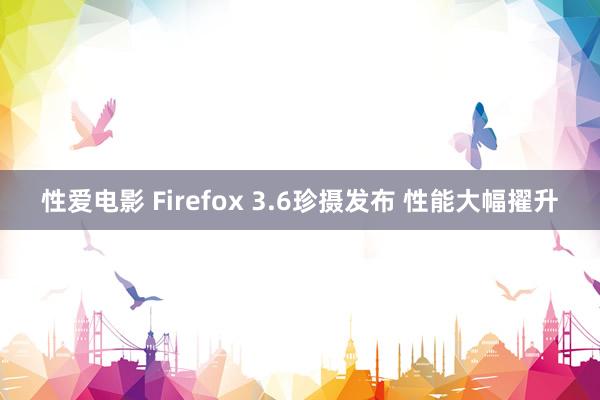 性爱电影 Firefox 3.6珍摄发布 性能大幅擢升